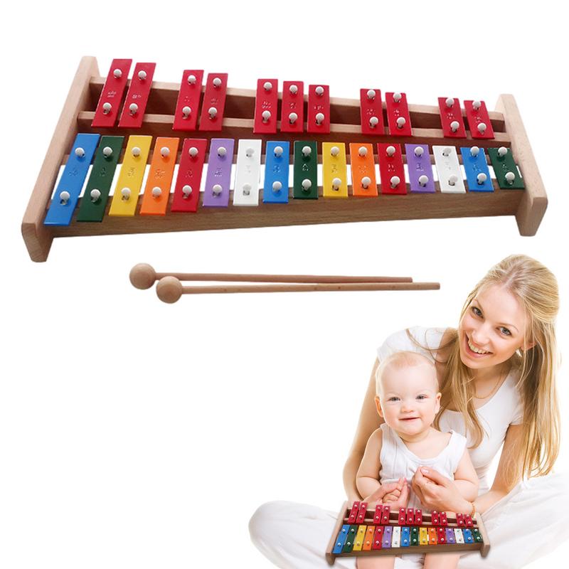 Kids Toys Xylophone - 다채로운 실로폰 핸드 벨, 아기 교육