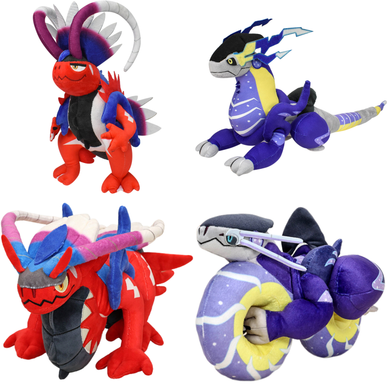 Dinosaur Figurine Set - 포켓몬 Koraidon Miraidon 플러시 장난감 애니메이션