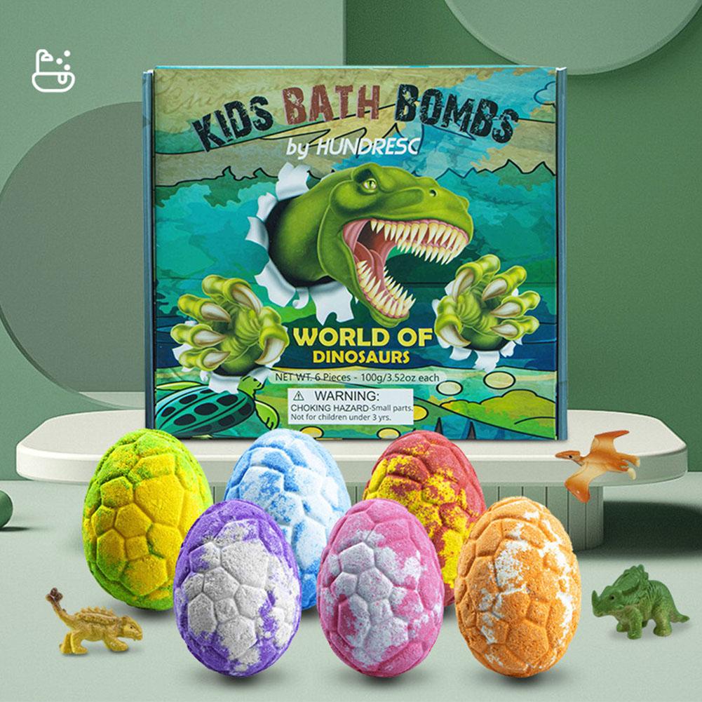 Dinosaur Figurine Set - 6개/세트 공룡알 모양 배쓰밤 (랜덤 공룡