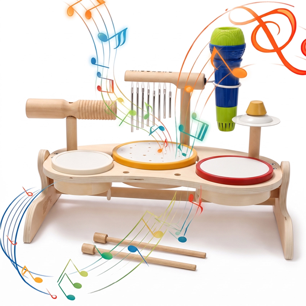 Kids Toys Xylophone - 어린이용 나무 드럼 세트 음악 장난감