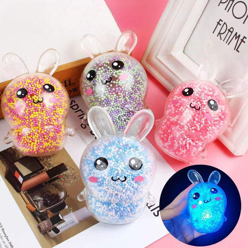 Kids Toys Easter - 가벼운 스퀴시 토끼 스트레스 공, 스트레스
