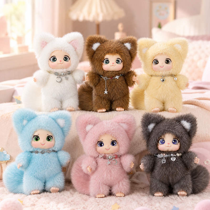 Kids Toys Animal - 18cm 새롭고 귀여운 가족 여우 플러시