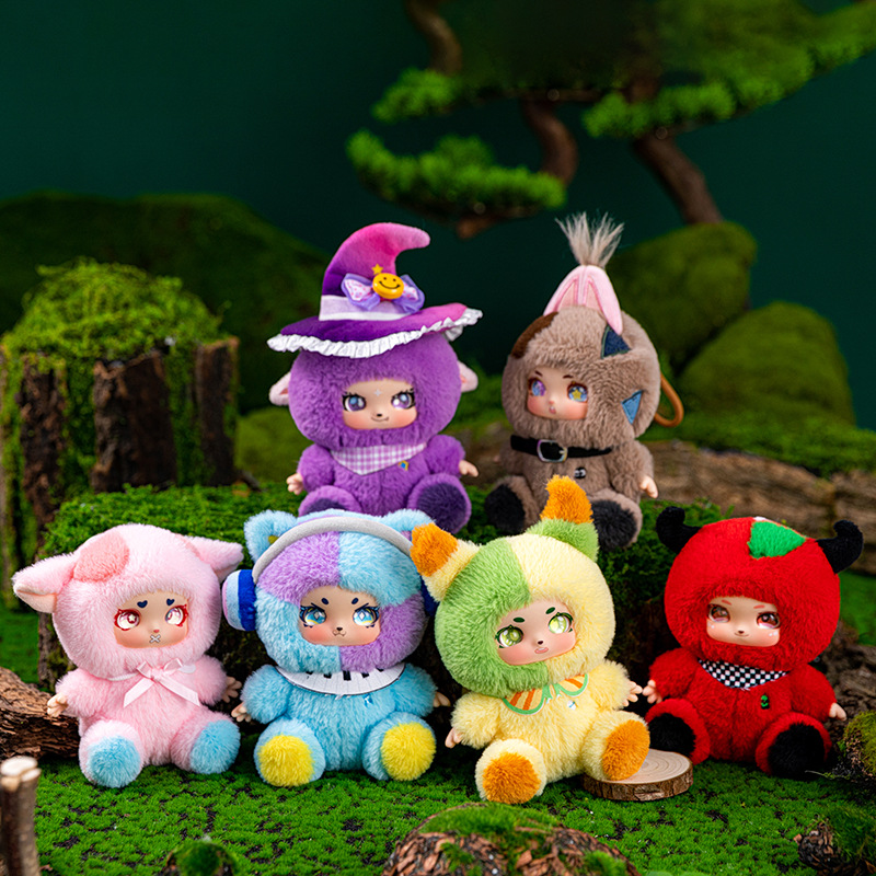 Kids Toys Doll - 귀여운 할로윈 마녀 인형 비닐 얼굴