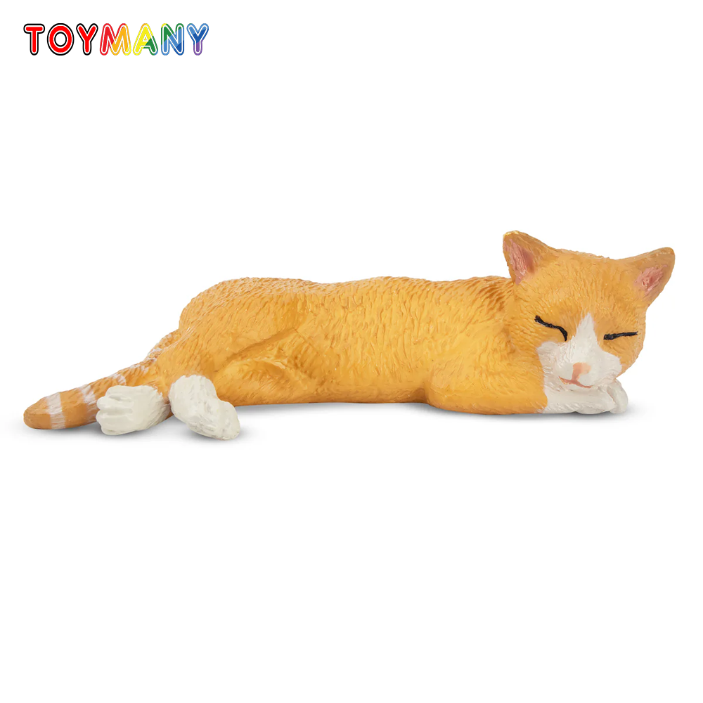 Kids Toys Latest - Toymany 시뮬레이션 거짓말 오렌지 고양이 고양이