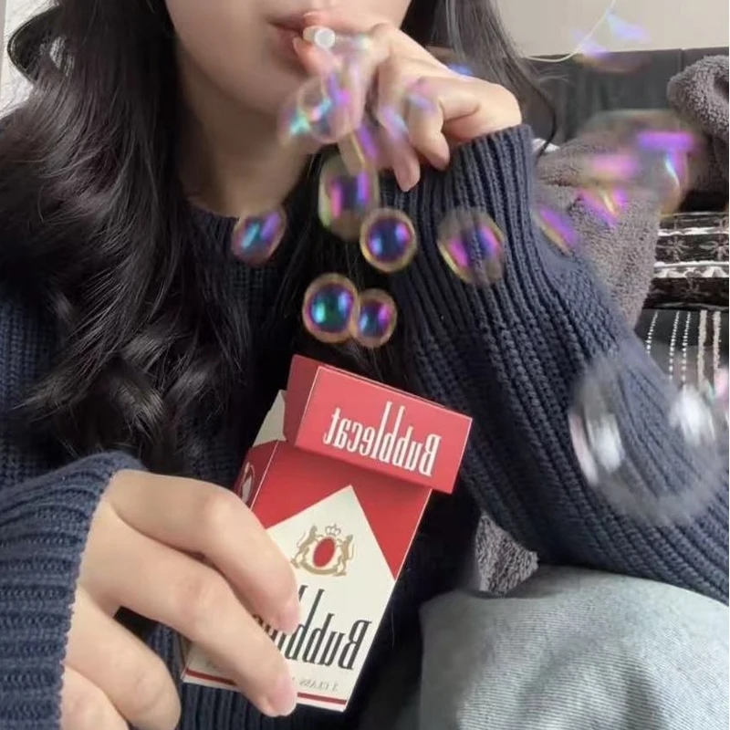 Bubble Machine Outdoor - 재미있는 이상한 담배갑 장난감 사진 소품,