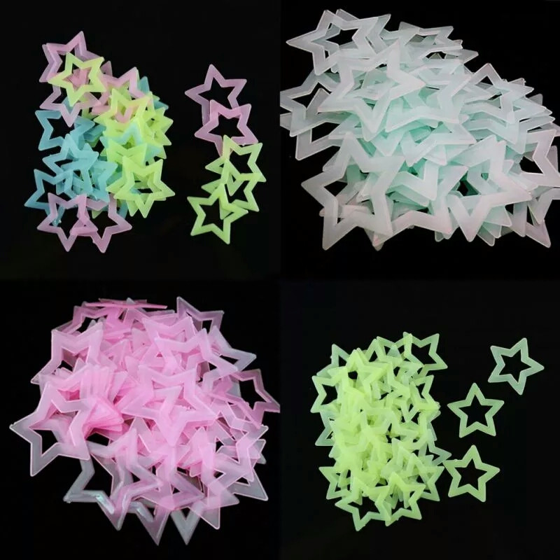 Glow In Dark Stars - 3D 할로우 스타 에너지 저장 형광