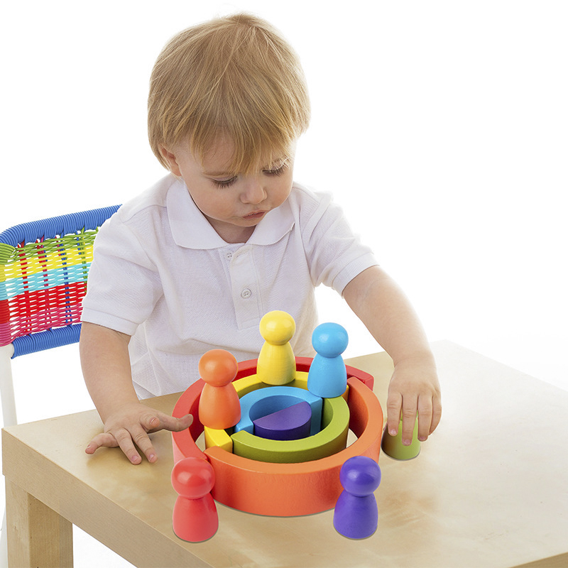DIY 어린이 나무 무지개 장난감 크리 에이 티브 나무 - Wooden Blocks Stacking 리뷰 및 가격