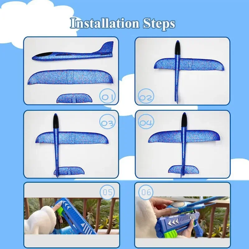 어린이용 폼 비행기 장난감 총 발사기, 야외 장난감,  - Catapult Launcher Toy 리뷰 및 가격