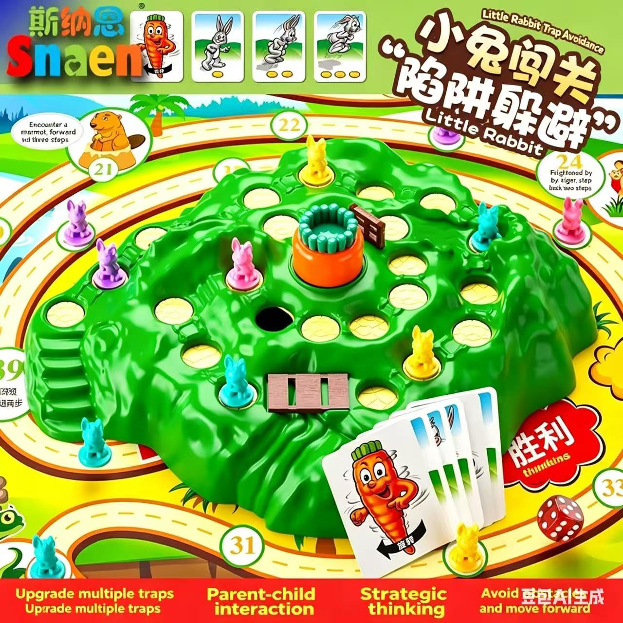핫세일 재미있는 장난감 토끼잡이 게임 업그레이드된 보드 - Kids Toys Easter 리뷰 및 가격