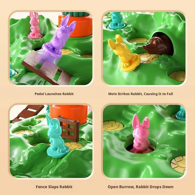 핫세일 재미있는 장난감 토끼잡이 게임 업그레이드된 보드 - Kids Toys Easter 리뷰 및 가격