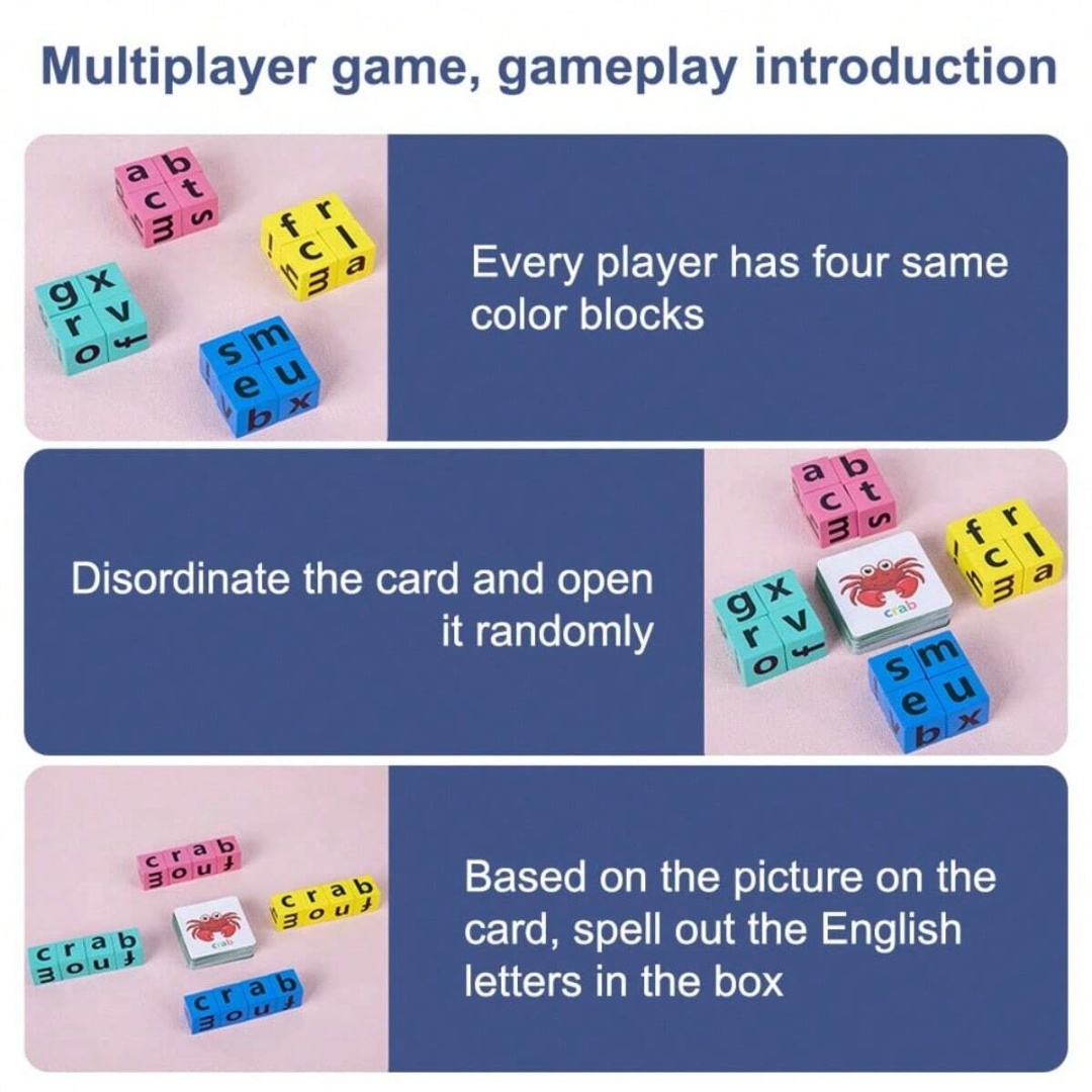 어린이 알파벳 철자 보드 게임, 16개의 글자 블록 + - Wooden Blocks Stacking 리뷰 및 가격