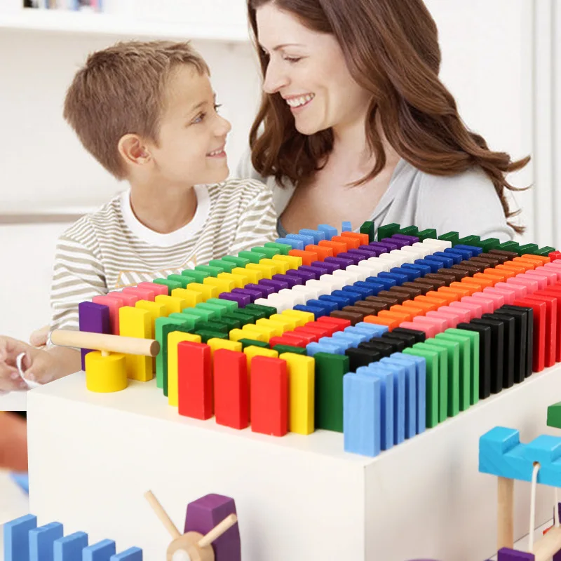 몬테소리 나무 무지개 도미노 장난감 기관 액세서리, 오 - Wooden Blocks Stacking 리뷰 및 가격