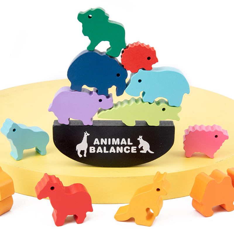 몬테소리 어린이용 나무 동물 균형 블록 보드 게임 장난 - Wooden Blocks Stacking 리뷰 및 가격