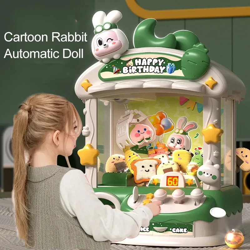 만화 클로 게임 기계 토끼 자동 인형 기계 장난감 어린 - Kids Toys Easter 리뷰 및 가격
