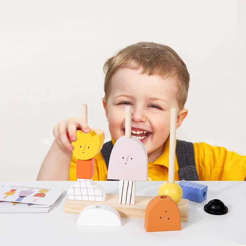 몬테소리 3D 나무 크리 에이 티브 캐릭터 비드 블록  - Wooden Blocks Stacking 리뷰 및 가격