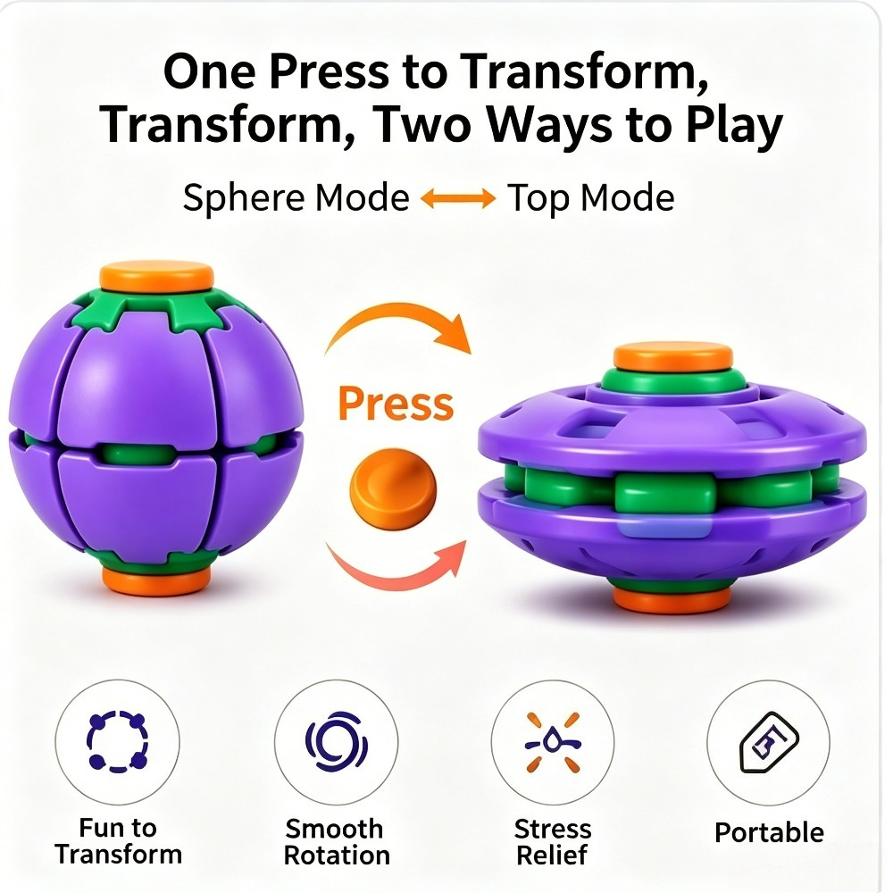 변형 가능한 피젯 스피너 볼, 누르면 회전하는 스트레스 - Kids Toys Kids Toys 리뷰 및 가격