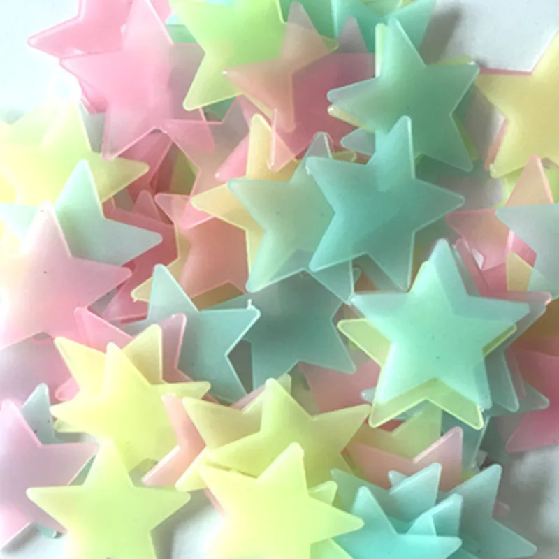 100pcs 어둠 속에서 빛나는 형광 별 벽 스티커 어 - Glow In Dark Stars 리뷰 및 가격