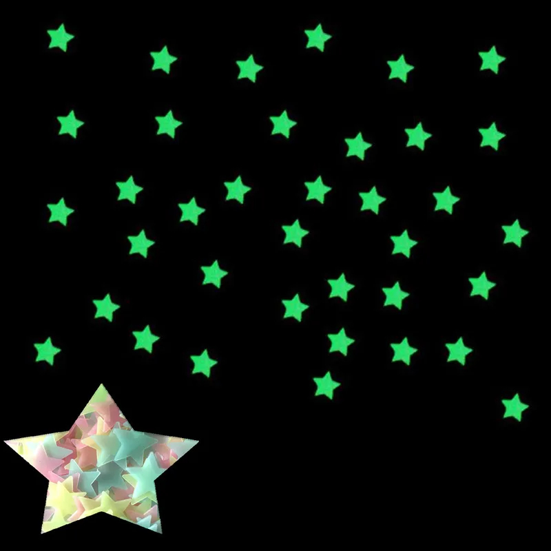 100pcs 어둠 속에서 빛나는 형광 별 벽 스티커 어 - Glow In Dark Stars 리뷰 및 가격