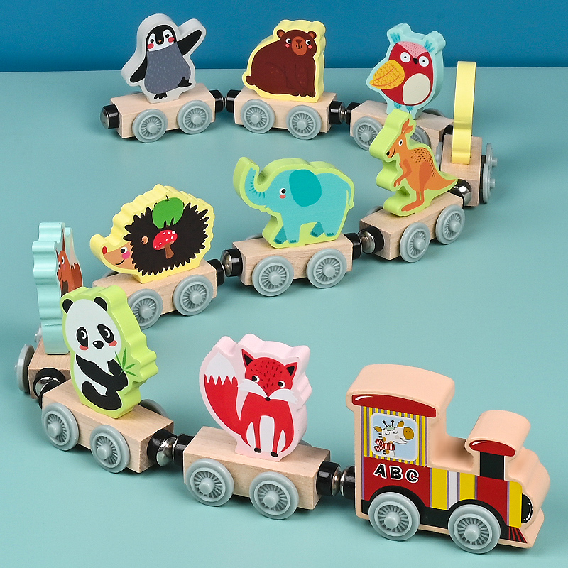 자기 나무 작은 기차 장난감 어린이 퍼즐 자기 건물 조 - Wooden Blocks Stacking 리뷰 및 가격