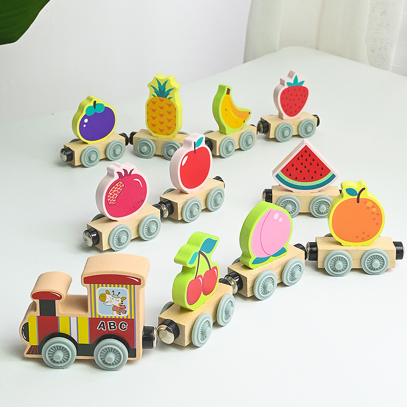 자기 나무 작은 기차 장난감 어린이 퍼즐 자기 건물 조 - Wooden Blocks Stacking 리뷰 및 가격