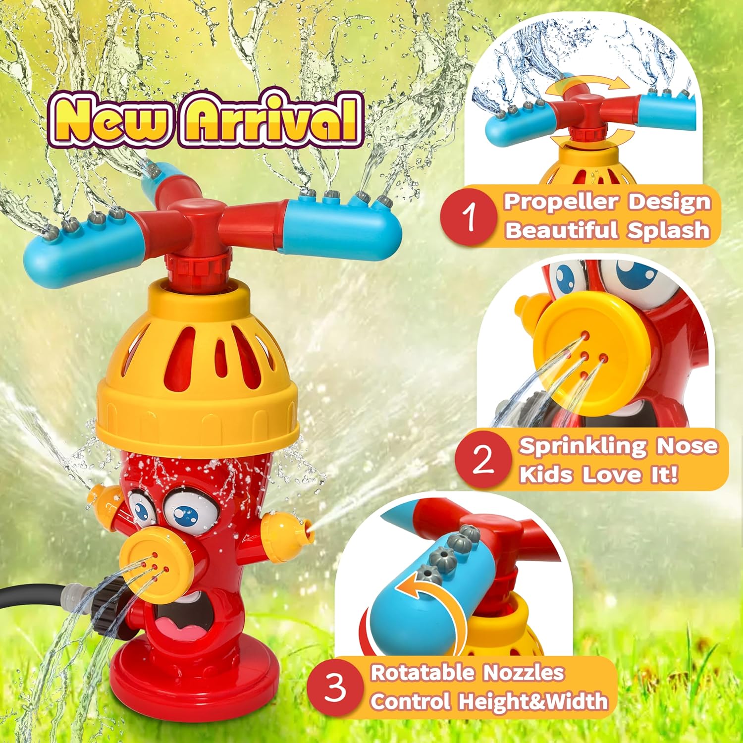 하이드런트 스프링클 물 분사 장난감 뒷마당 정원 야외  - Kids Yard Toys 리뷰 및 가격