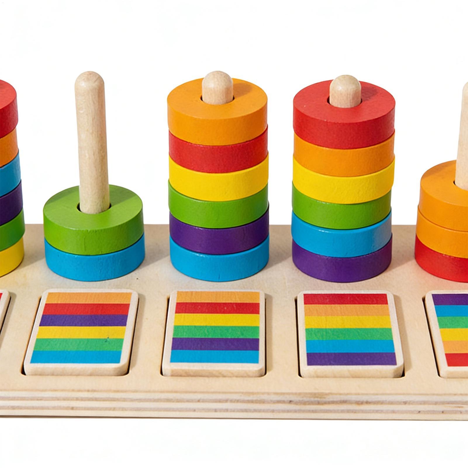 나무 쌓기 장난감 교육용 학습 블록 색상 맞추기 게임  - Wooden Blocks Stacking 리뷰 및 가격