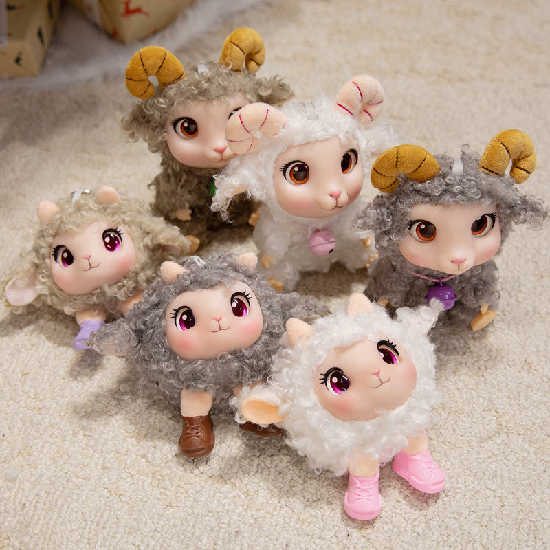 귀여운 양 인형 부드러운 비닐 플러시 장난감 염소 펜던 - Kids Toys Animal 리뷰 및 가격