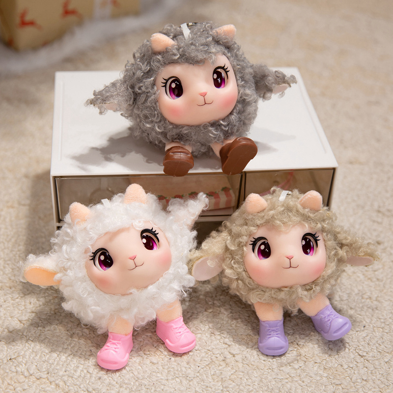 귀여운 양 인형 부드러운 비닐 플러시 장난감 염소 펜던 - Kids Toys Animal 리뷰 및 가격