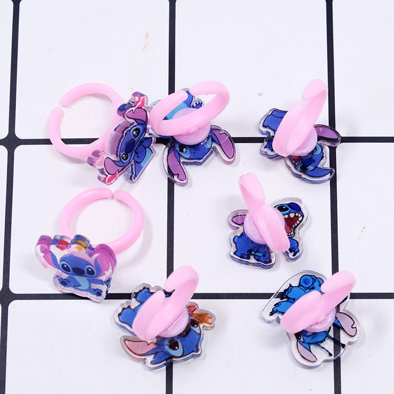 스티치 아크릴 반지 10/20pcs 카와이 리로 스티치 - Kids Toys Usa 리뷰 및 가격