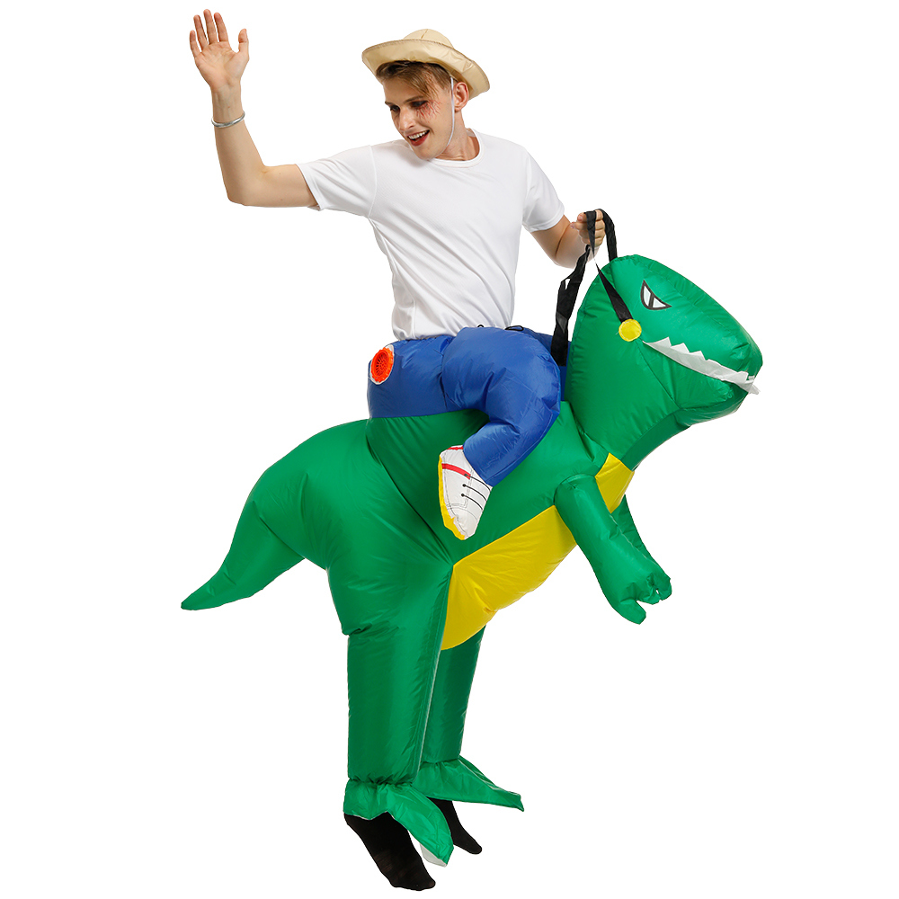 할로윈 공룡 풍선 의상, 사이클링 코미디 공연 의상,  - Dinosaur Figurine Set 리뷰 및 가격