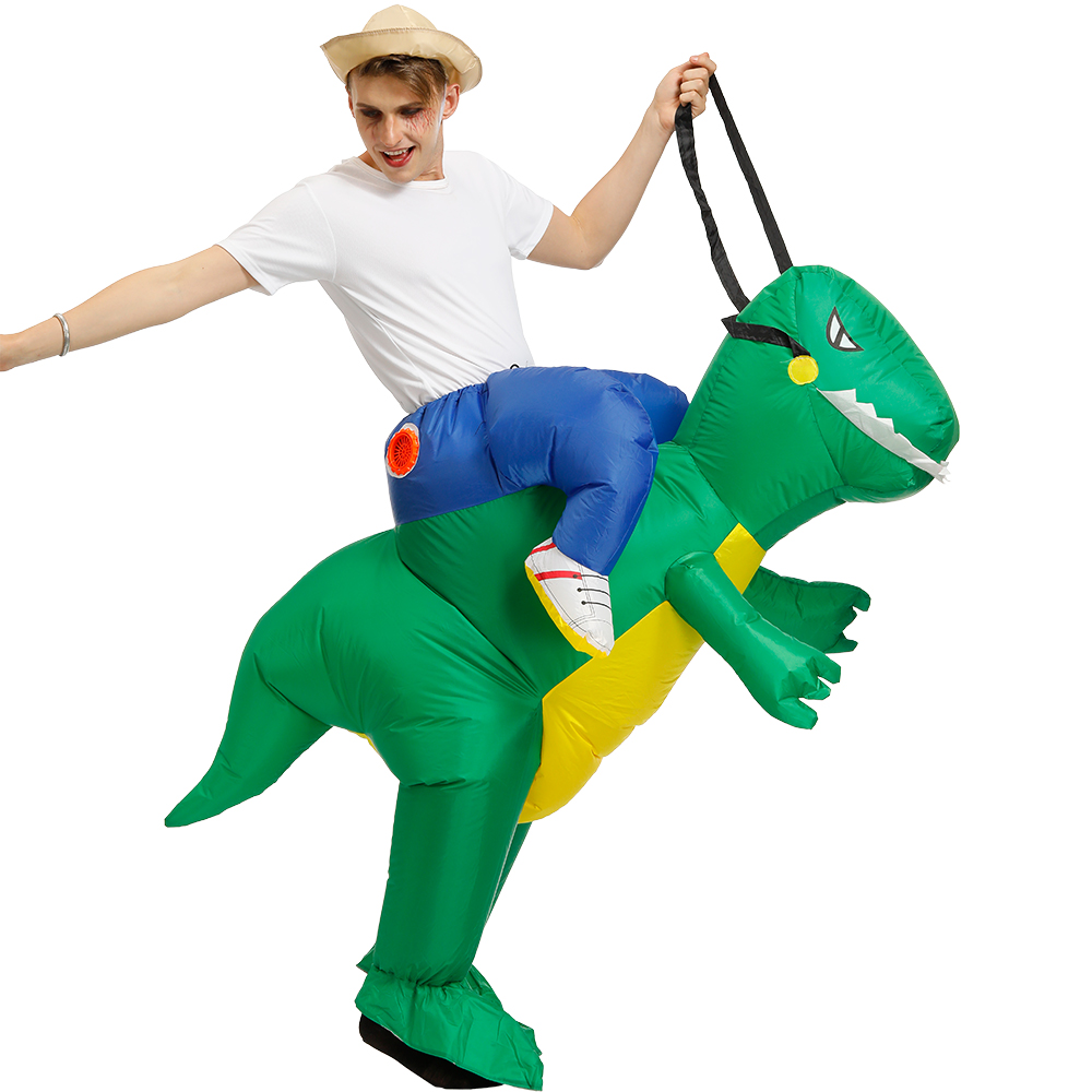 할로윈 공룡 풍선 의상, 사이클링 코미디 공연 의상,  - Dinosaur Figurine Set 리뷰 및 가격