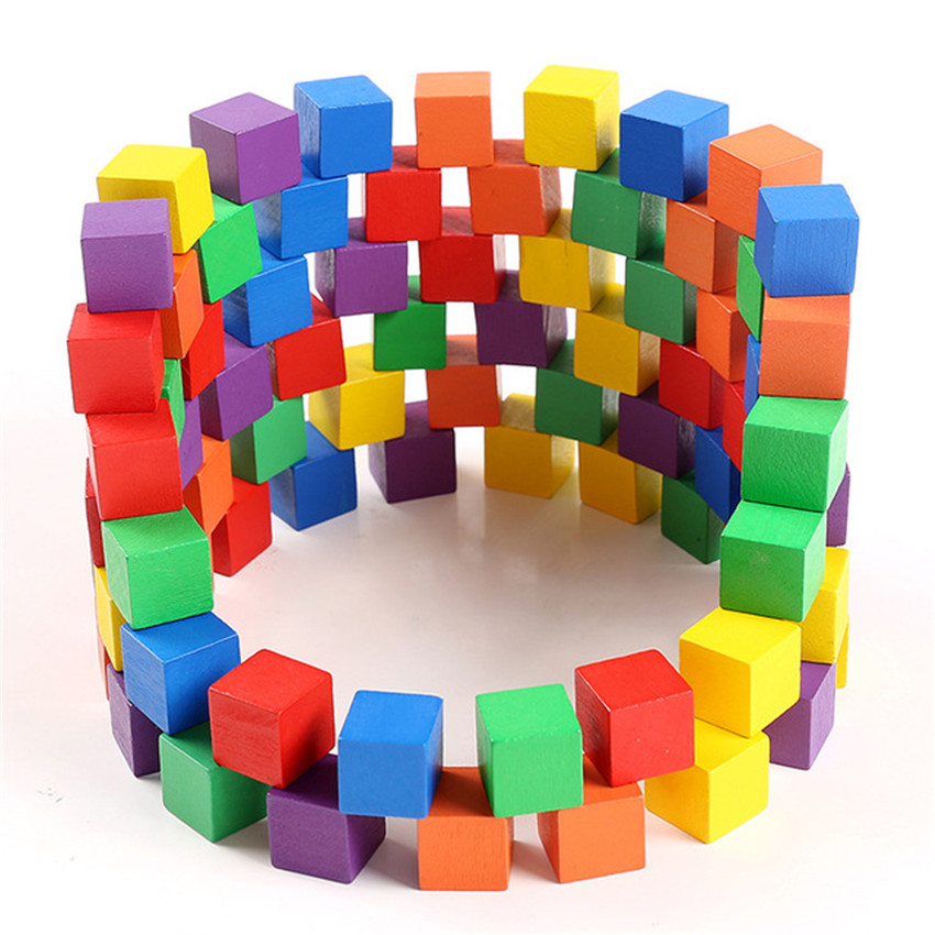 30 개/몫 2X2CM 나무 다채로운 큐브 빌딩 블록  - Wooden Blocks Stacking 리뷰 및 가격
