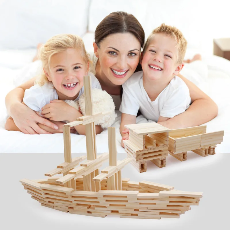 100PCS 클래식 나무 블록 건축 키트 스태킹 밸런스 - Wooden Blocks Stacking 리뷰 및 가격