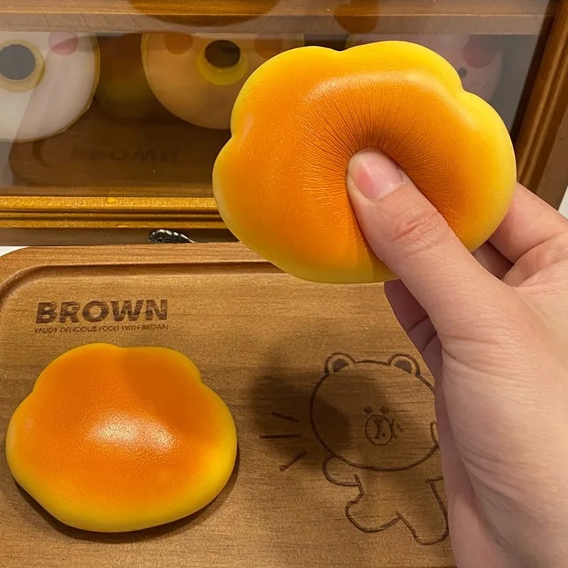 말랑말랑한 카라멜 색깔 구름빵 모양 스퀴즈 장난감 스트 - Kids Toys Easter 리뷰 및 가격