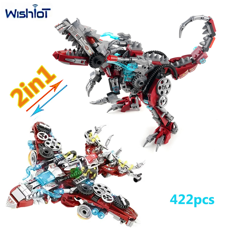 2in1 기계 공룡/전투기 모델 빌딩 블록 크리 에이  - Dinosaur Figurine Set 리뷰 및 가격