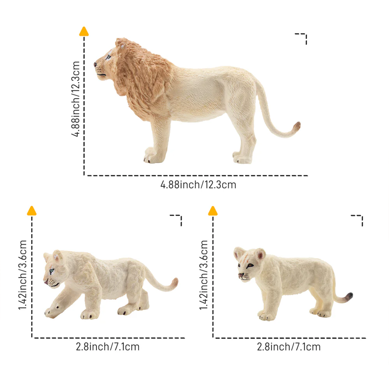 6Pcs 시뮬레이션 화이트 라이온 가족 동물 모델 장난 - Kids Toys Latest 리뷰 및 가격