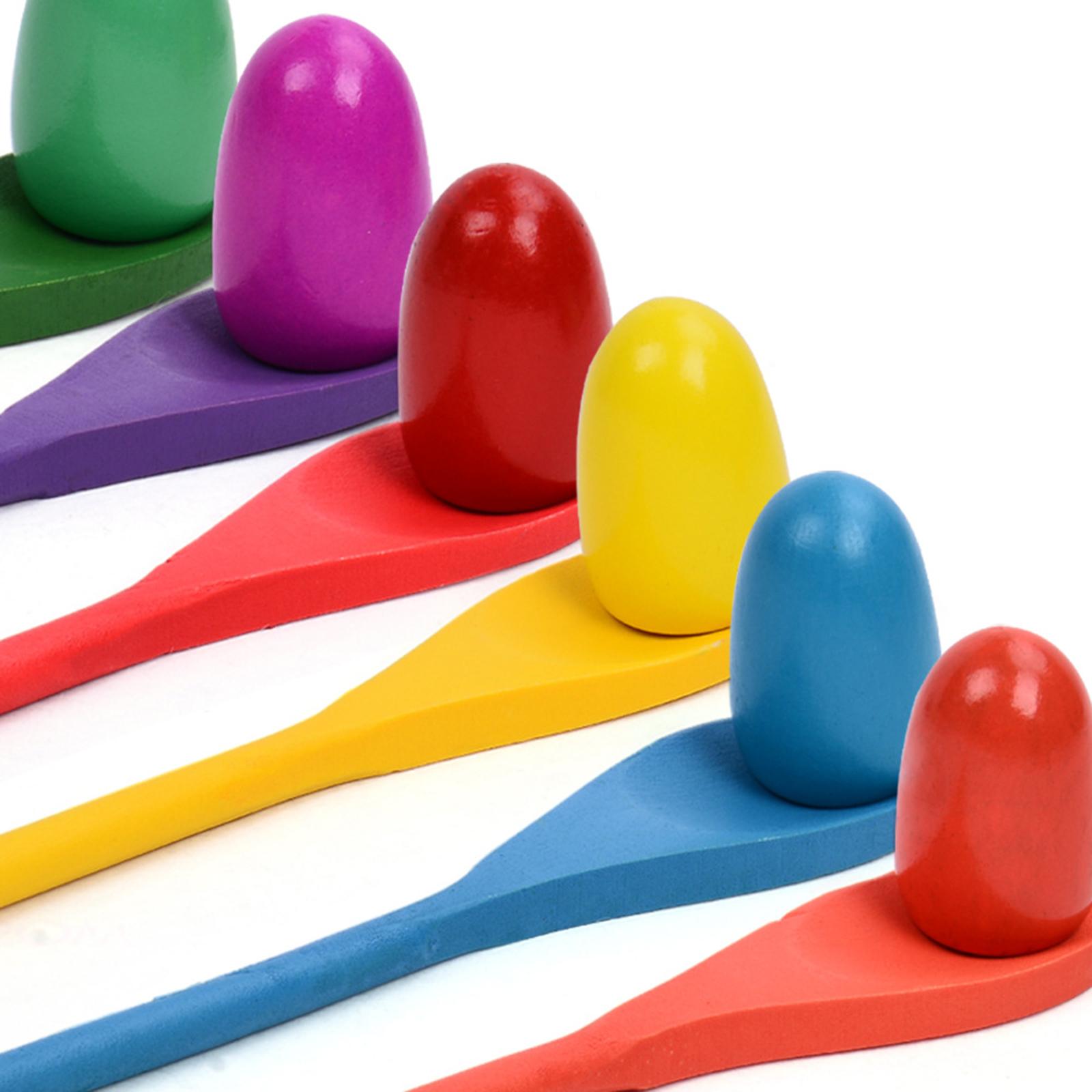 6 조각 계란 숟가락 경주 게임 손과 눈의 협응력 유치 - Kids Yard Toys 리뷰 및 가격