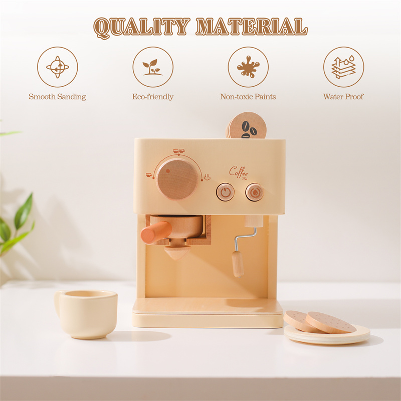 어린이 나무 몬테소리 장난감 세트 어린이 커피 기계 주 - Wooden Blocks Stacking 리뷰 및 가격